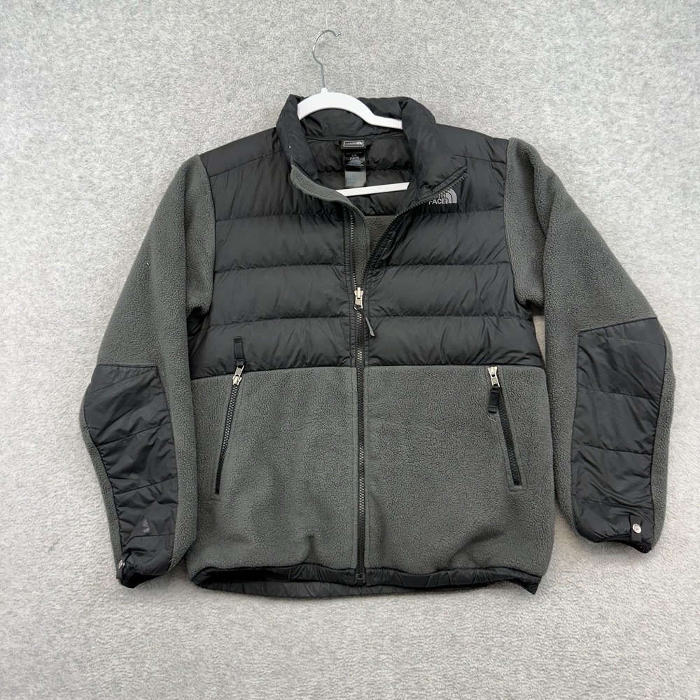 North Face Denali Fleece 550 Puffer Hybrid Jacket Boys Large 14-16 Down‎ Black